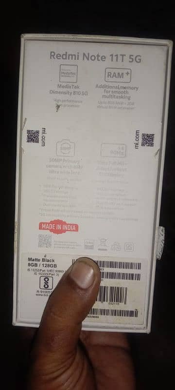 Redmi note 11t 5G 8GB 128GB 5000MAH Battery 2