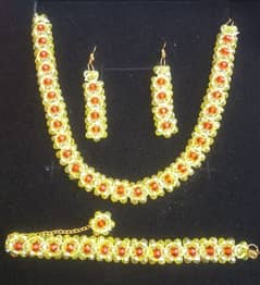 New beautiful design of pure crystal handmade jewelry set for wedding 0