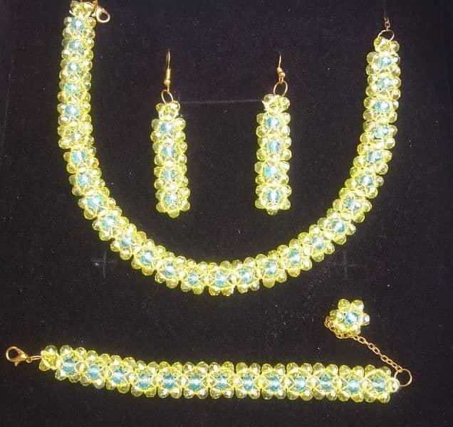 New beautiful design of pure crystal handmade jewelry set for wedding 3