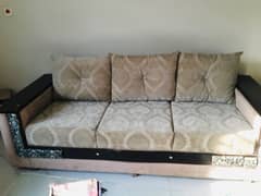 Slightly Used 6 seater wooden Sofa