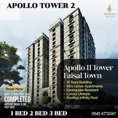 FAISAL TOWN APOLLO TOWER 1 Bed Room Easy installment 30% DownPayment 0