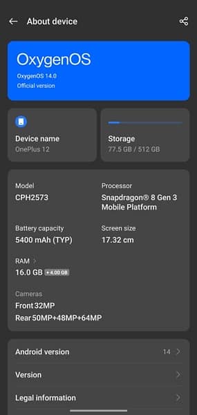 Oneplus 12 Non PTA 0