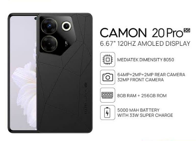 tacno camon 20 pro 256gb with warranty 0