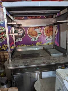 Shawarma and Burger Steel Counter. 16 litr automatic fryer with bloor