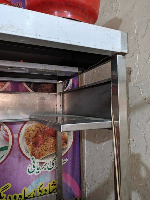 Shawarma and Burger Steel Counter. Size 4 x 3 Feet 2