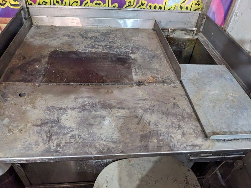 Shawarma and Burger Steel Counter. Size 4 x 3 Feet 7