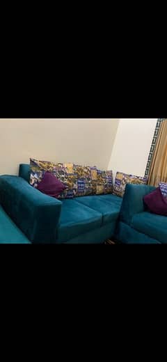 velvet 6seatr l shaped sofa