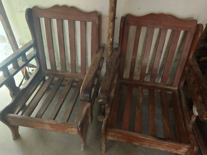 sofa set original wood 1