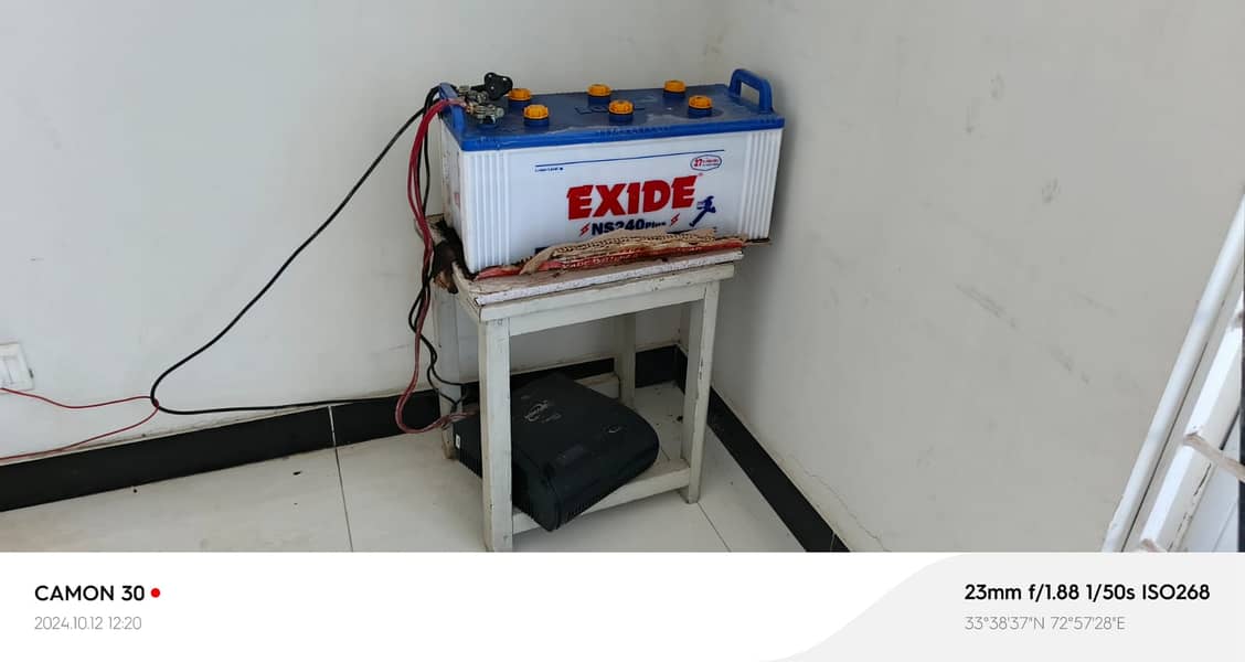 EXIDE NS 240 Plus 27 Plates + Battery Power Machine 1