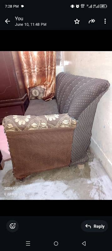 1 seater used sofa for sell. . 2