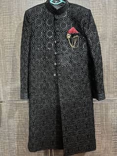 Black Sherwani ( one time used)