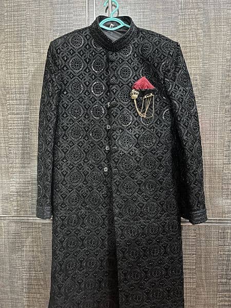 Black Sherwani ( one time used) 3