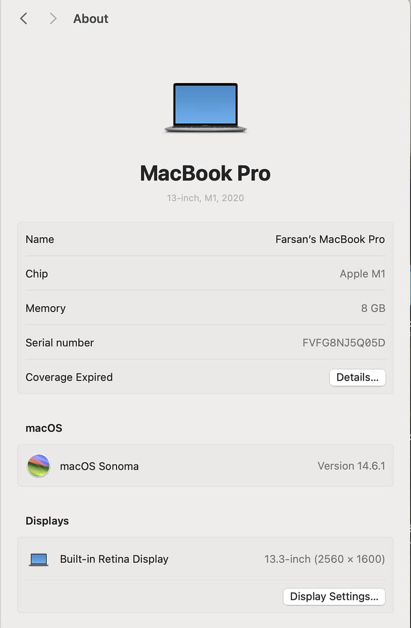 M1 Pro 8 GB , 256 GB SSD 6