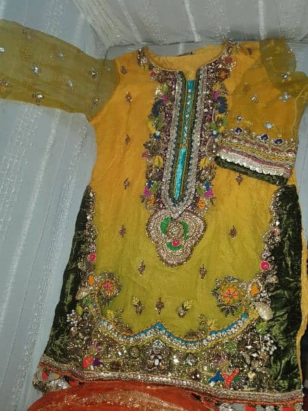 sharara with shirt and dupatta one handed brand new just wear 1 hour 1