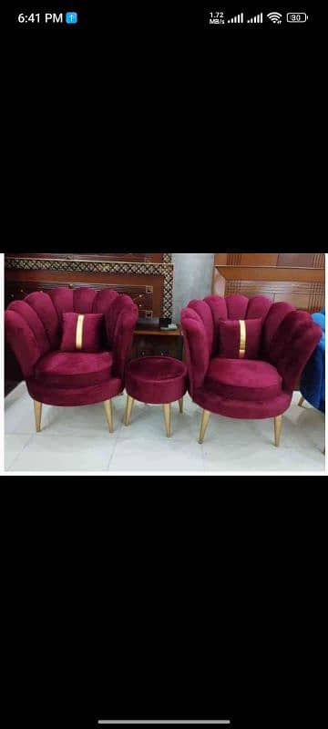 flower chair set / coffee chair / flower chair 6