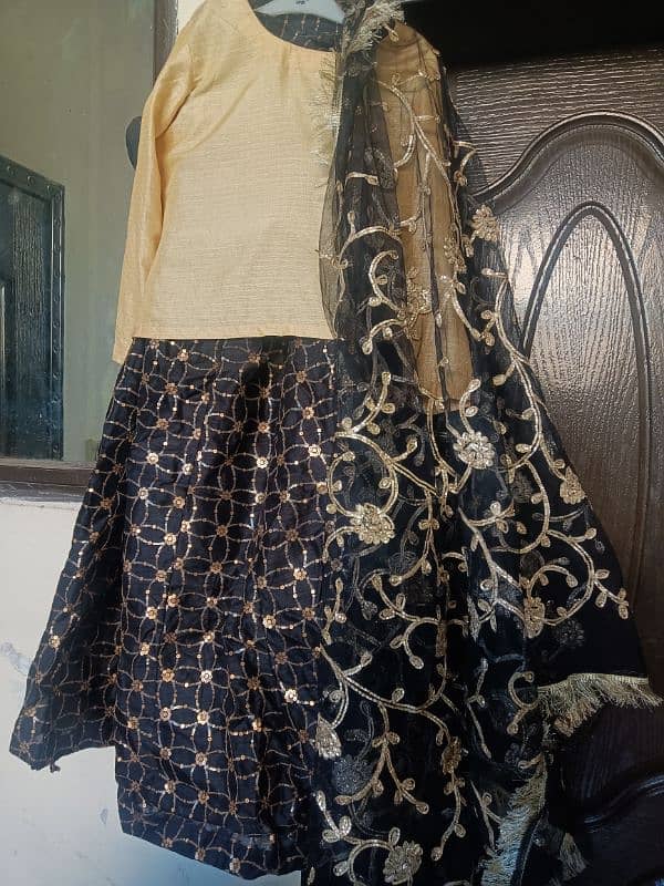 lehnga choli with net dupata 0