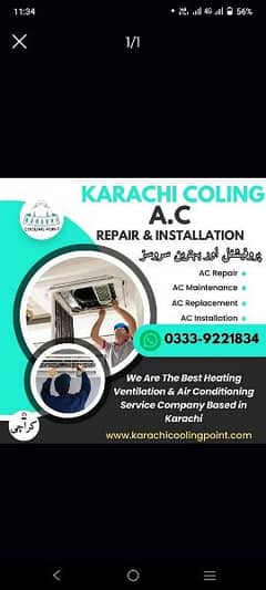 SPLIT AC REPARING, AC SERVICE, AC INSTALLATION ,FRIDGE COOLER REPARING