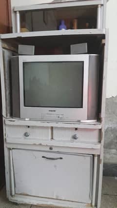 Tv with TV trolly