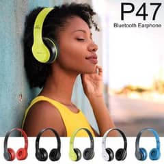 Wireless Headphones, P47 Bluetooth Foldable Over Ear Headset