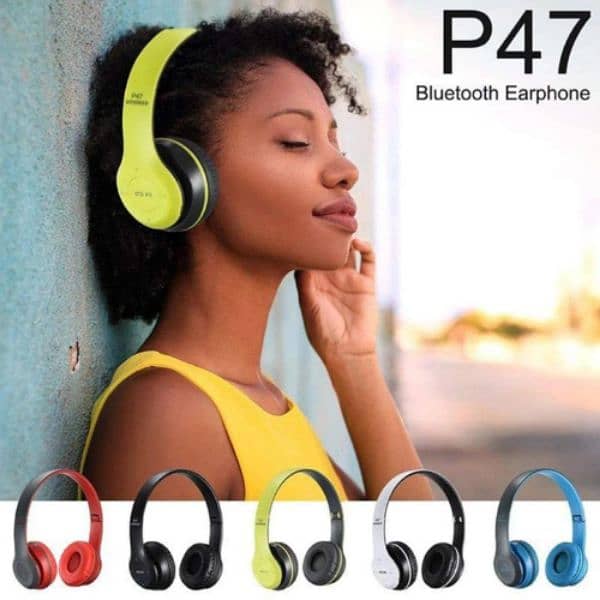 Wireless Headphones, P47 Bluetooth Foldable Over Ear Headset 0