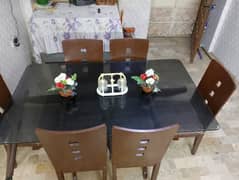 Dining table with six chairs for sale