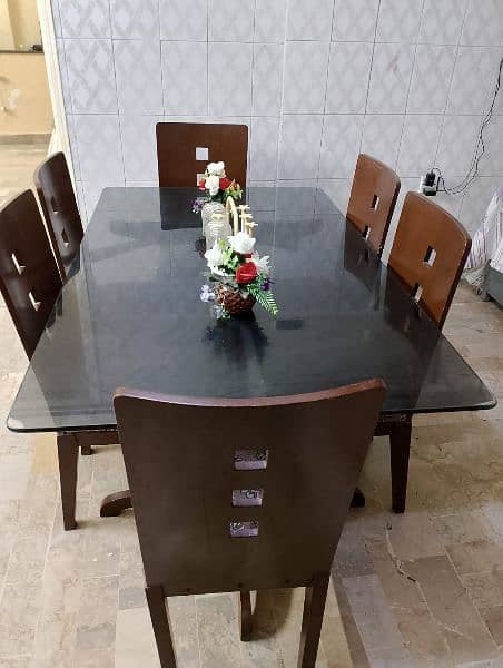 Dining table with six chairs for sale 2