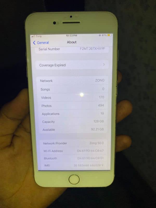 iPhone 7 plus PTA 128 GB only battery change 5