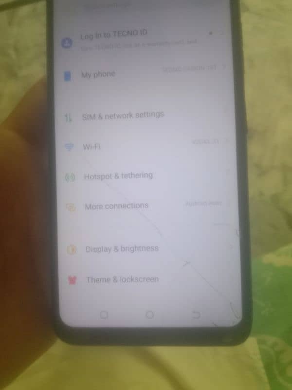 Tecno Camon 18t Only glass crack all working 1