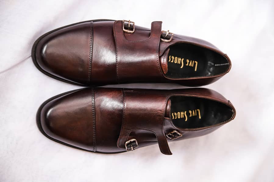 Double Monks Handmade Leather shoes for men 0