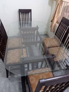 dinning table with 6 chairs