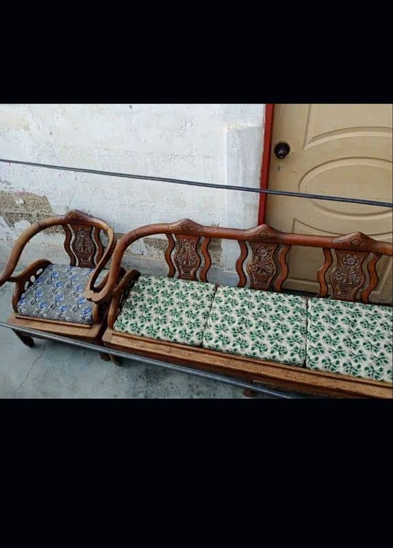 WOOD (LAKRI) SOFA SET 2