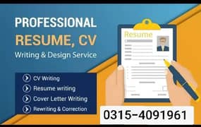 professional CV Maker or creators & Composing service available