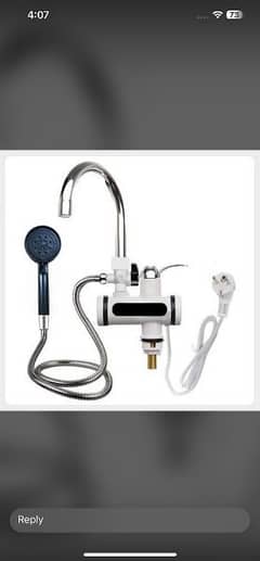 Electric instant hot water tap with shower