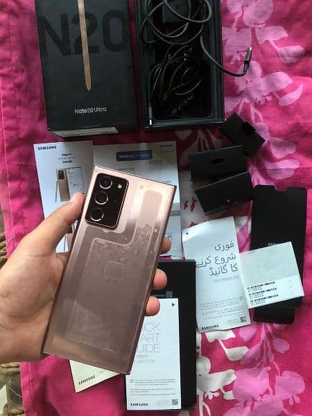 galaxy note 20 ultraaa  256gb room pta offical approved screen line hy 6