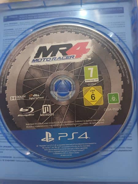 MR4 Motoracer PS4 cd/disk 3