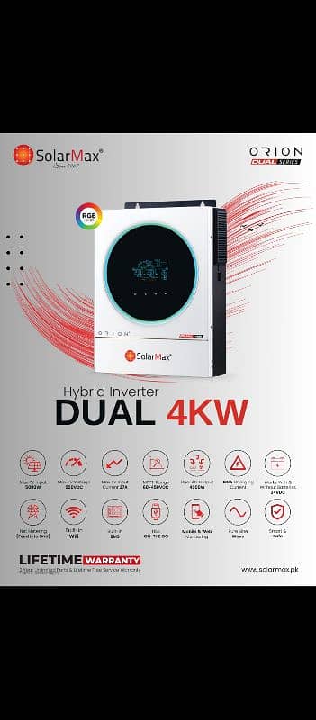 4 kw solarmax pv 5000 dual output wifi net metring 0