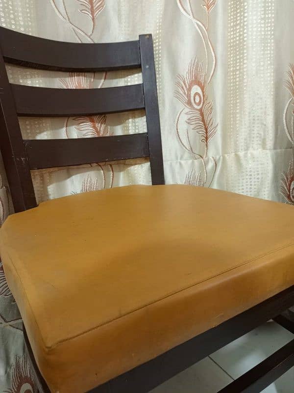 Restaurant or office chair table made in heavy stylish wood. 2