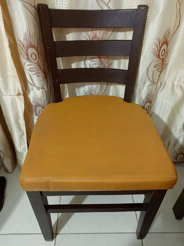 Restaurant or office chair table made in heavy stylish wood. 5