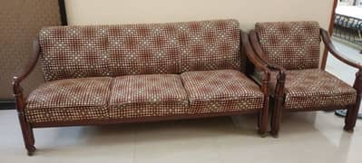 5-Seater Wooden Sofa Set in Excellent Condition