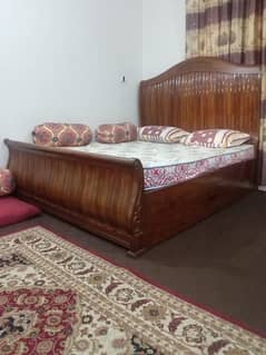 1 bed with 2 side tables looks like new bed tow sides big size daraz