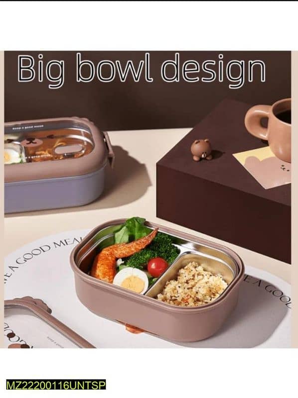 •  Material: Stainless Steel • school lunch Box. 2