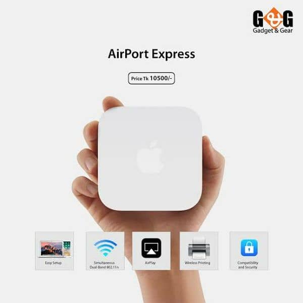 Apple airport express 3 in 1 wifi router printer & audio wireless 1