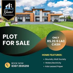 Plot Available for Sale On instalments & Cash