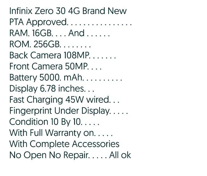 Infinix Zero 30 4