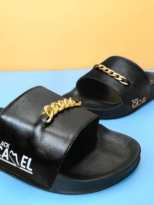 Black Camel Chain Style Slide For Men 2