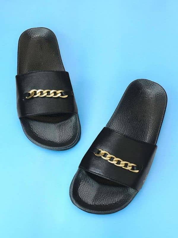 Black Camel Chain Style Slide For Men 3