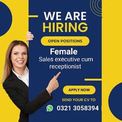 Female Receptionist Cum Sales Excutive