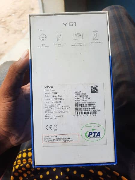 vivo y51  4/128 with box 6