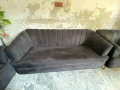 black sofa set