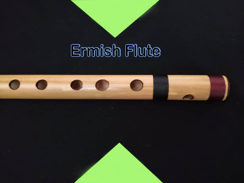 Ermish F. Natural Medium Scale Side Blown Bansuri Flute 1